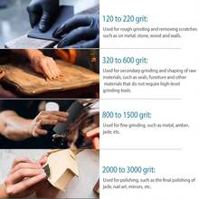 36PCS Sandpaper,Atosun Premium Wet Dry Waterproof Sand Paper, 120 To 3000 Assorted Grit Sanding Paper For Wood Furniture Finishing, Metal Sanding And Automotive Polishing, 9 X 3.6 Inches - 36 Sheets Of Sandpaper - View 4