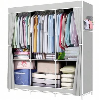 Portable Closet Storage Organizer Clothes Wardrobe Quick And Easy To Assemble