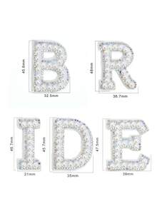 1 pieza Faja nupcial con perla blanca y rhinestone, adecuada para bodas, fiestas, decoraciones de boda, también aplicable para Halloween, Navidad y otros eventos y fiestas festivas - Multicolor - Ver 9