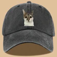A Quirky And Cute Internet-Famous Cat Printed Baseball Cap That Is Lightweight, Comfortable, And Breathable. This Stylish And Easy Cap Is Suitable For Both Men And Women, With An Adjustable Size. It'S Perfect For Truck Driver Dads - màu đen - Xem 2