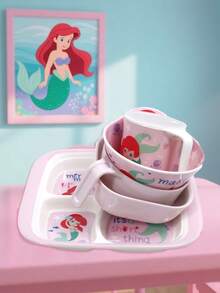 Disney 1件迪士尼卡通美人鱼粉色密胺餐具，适合家庭聚餐、生日派对，精致耐用，防摔。 - 彩色 - 查看 3