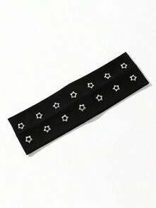 Women Bandana 1pc Fashion Punk Headband Gothic Star Pattern Soft Anti-Slip Elastic Hollow Beach/Holiday Headwear, Stretchy Yoga Sports Hair Accessory, Versatile For Daily Wear Fashion Hair Accessories Classic Hair Bands Fall Winter For Vacation Outfits Woman Elegant Scarf - 多色 2 - 查看 6