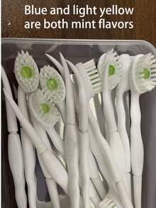 1 förpackning med 20 vattenfria bärbara engångstandborstar, med inbyggd tandkräm med fräsch pärla, multifunktionell munborste för resor, uppfriskande tandrengöring - Olika - Visa 10