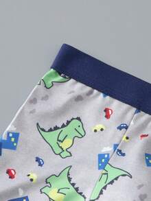 4pcs/Pack Boys' Comfortable Soft Breathable Cartoon Pattern Briefs - Multicolor - View 5