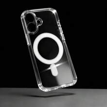Funda para Teléfono - Fundas Protectoras Transparentes con Diseño Magnético de Lujo para iPhone 12 hasta 17 Pro Max, con Protección para la Cámara - Estilo 1 (1 pieza) - Ver 9