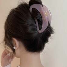 3 Stücke/1 Stück extra große schwarze, weiße, braune Kunststoff Haarspangen, modische vielseitige hochwertige elegante minimalistische einfarbige Haarspangen, geeignet für täglich, Lässig, Party, Arbeit, Strand, Dutt, Pferdeschwanz, Gesichtwaschen, Make-up, Outfit-Kombinationen, Sommer Haarzubehör - mehrfarbig - Übersicht 2