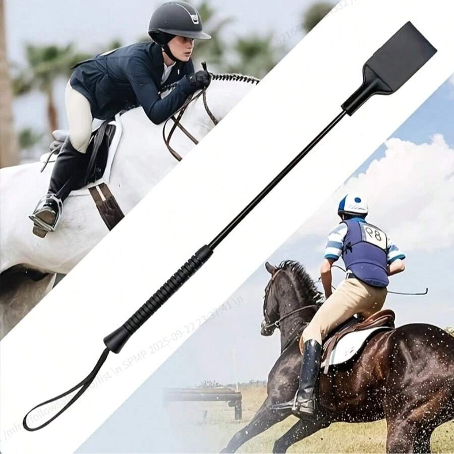 1PC/63cm Horse Whip, British Riding Aid Tool, Synthetic Leather Material, Good Flexibility, Suitable For All Riders, Equestrian Training Whip/Horse Whip, Equestrian Equipment, Horse Training Equipment, Equestrian Accessories - Multicolor - View 1