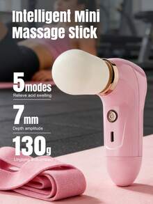 Mini Massage Gun, Deep Tissue Percussion Muscle Massager For Back Pain Relief, Portable Travel Size, Quiet Vibrotor, 800mAh, With Facial Mode, Single Head Pulse, 5 Vibration Intensity Levels, Long Battery Life, Ultra-Lightweight Rechargeable Vibration Device, Promotes Active Recovery, Designed For Women - Multicolor - View 3