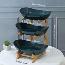 2/3 Tier Fruit Rack Snack Storage Tray - Plastic Fruit Bowl Set Suitable For Kitchen And Dining Room - Multi-Layer Fruit Snack Dessert Plate - Christmas Gift - Multicolor - View 14