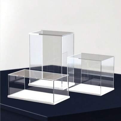 1 Hộp trưng bày đồ sưu tầm bằng acrylic trong suốt màu trắng - Hộp đựng chống bụi cho tượng, mô hình, búp bê - Giá trưng bày và bảo quản tác phẩm nghệ thuật (Vui lòng xem video hướng dẫn lắp đặt tại liên kết này để biết cách lắp đặt)