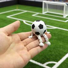 1pc Sports Ball Miniature Figurines (Football, Bowling Ball, Basketball, Rugby), Desk Decor, Office Room Ornament, Birthday/Holiday Gift, Hanging Decoration - Multicolor - View 6
