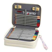 72 Slots Pencil Bag Organizer With Er For Color Pens Or Markers Pencil Case Organizer For Artist - 大理石紫 - 查看 4