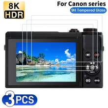 3pcs Tempered Glass Camera Screen Protector, Compatible With SX740 HS/SX730 HS/R6/R6II/R7/R6 Mark II/G7X3/M200/850D/R50/R8/EOS RP/G5X2/G9X2/G7X2 | 9H Hardness, HD, Transparent, Scratch-Resistant, Fingerprint-Proof, Bubble-Free - View 1