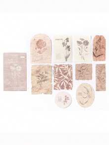 1 Box 30pcs Embossed Sticker Notes, Retro Creative Aesthetic Sticker Decals, DIY Decoration Scrapbooking Craft Materials, Holiday Gifts, Personalized Scrapbook School Supplies - Style 3 - View 10