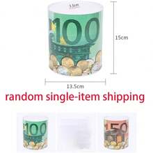 1 chiếc hộp tiết kiệm tiền xu cỡ nhỏ/lớn (đô la/euro), hộp đựng tiền xu kín bằng thiếc chỉ nhận tiền gửi, hộp tiết kiệm, kiểu dáng và màu sắc ngẫu nhiên, quà tặng ngày lễ, một số mẫu ngẫu nhiên [đô la, euro, 2 mẫu ngẫu nhiên] - Nhiều màu - Xem 18