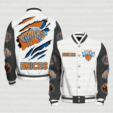 New York Kn-Icks Jacket, N-B-A 3D Printed Men's Jackets, Uniex Basketball Lovers Graphic Jackets - Multicolor - View 1