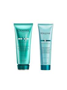 Kérastase [Bundle] Resistance Fondant Extentioniste Conditioner 200 Ml + Ciment Thermique Heat Protector Conditioner 150 Ml - Resistance - View 2