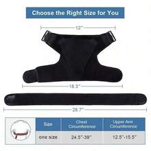 Soporte ajustable para hombros y espalda, proporciona un cuidado deportivo cómodo y efectivo para el apoyo de los hombros para hombres y mujeres - Negro - Ver 3