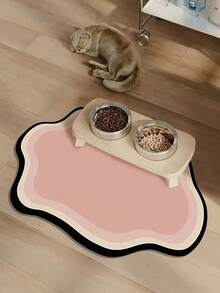 1pc Anti-Slip Pet Mat, Suitable For Cats & Dogs, Quick-Drying & Absorbent, Nordic Style Indoor Floor Mat, Durable Pet Pad With Cute Design - Multicolor - View 13