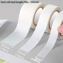 3 Rolls Premium Watercolor & Art Masking Tape Set - Acid-Free, Planner Sticky, Medium Tack Paper Tape, Width: 0.6", 0.78", 1.18" X Length: 394.09" - Suitable For Artists, Painting And Paper Crafting - Multicolor - View 8