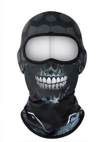 1件装户外骑行绿色小妖精拉法帽，骷髅趣味面罩，绿色鱼头套，社交媒体拍照道具 - 搞怪 - 查看 10