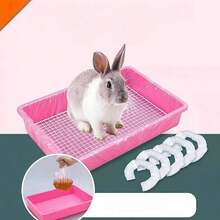 50 Pet Cage Toilet Pads, Disposable Universal Plastic Tray Liners For Rabbit Cages And Bird Cages, Cat Litter Bags, Dog Toilet Urine Pads, Cleaning Mat Covers, Convenient To Use. - White - View 3