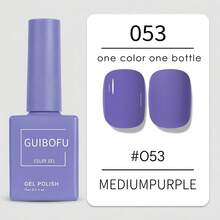Esmalte em Gel Azul Claro 15ml, Tom Azul Roxo Claro, Esmalte UV LED Soak-Off, Frasco Único Cor Única, Qualidade Profissional de Salão de Unhas, Longa Duração, Estilo Romântico de Primavera, Suprimentos de Cuidados com as Unhas DIY para Casa, Óleo de Unha de Alto Brilho - Lavanda - Visão 8