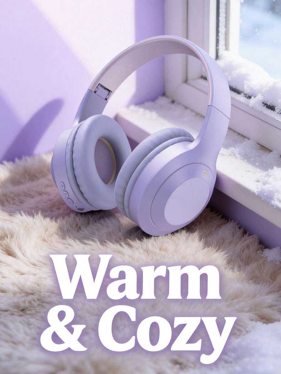 New Wireless Headset With Full Cover Ear Style, Extendable, Business And Mobile Phone Compatible, High Definition Call, Foldable, Hifi Deep Bass, Super Long Battery Life, Wireless Earphone