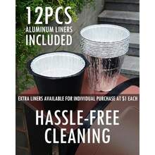 Upgraded Grease Bucket With Lid 12PCS Liners Grease Catcher For Smoker Drip Bucket Compatible With Traeger Pit  Z Grills Recteq And More - Grease Bucket For Pellet Grill - Đen - Xem 5