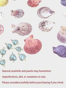 1 Chaveiro de Estrela do Mar Shell, Acessórios de Bolsa de Praia, Acessórios de Embalagem de Estilo de Praia de Verão, Chaveiro de Estilo Costeiro, Chaveiro de Pérola de Concha Natural, Acessórios de Moda, Adequado para Bolsas, Acessórios de Telefone Celular, Pendentes de Fone de Ouvido e Chaves de Carro - Multicolorido - Visão 10