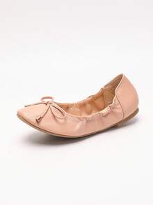 Casual Bow Ballet Flats – Soft Resilient Insole, Comfortable Foot-Hugging Design - Bụi hồng - Xem 4
