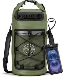 Ski Bag - 25L Green (with Phone Case) - View 2