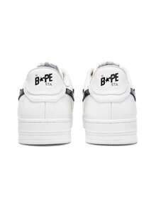 A BATHING APE BAPE STA Women's Patent Leather Fashion Sneakers - White - View 3