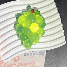 Highly Clear Crystal Grape Soft Fidget Toy, Transparent Crystal Grape Soft Stress Relief Office Desk Decor, Suitable For Teenagers - Multicolor - View 7