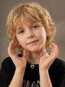 1 chiếc dây chuyền mặt dây chuyền hình quả bóng đá phong cách hip-hop sáng tạo dành cho người yêu bóng đá, làm bằng thép không gỉ, phù hợp với trang phục đường phố cho bé trai, quà tặng sinh nhật cho trẻ em, trang sức tinh tế. - Bạc - Xem 5