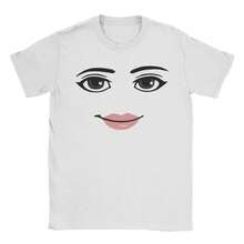 Round Neck Short Sleeve Clothing Summer Novelty Harajuku Streetwear Robot Robloxs Woman Face Game Tshirt Aesthetic Clothessummer Outfits For Women - 白色 - 查看 6
