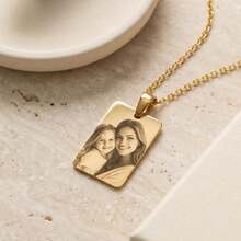 1 chiếc dây chuyền khắc ảnh theo yêu cầu - Dây chuyền thép không gỉ mạ với hình ảnh sống động như thật - Quà Giáng sinh cho mẹ - Nhiều màu - Xem 7