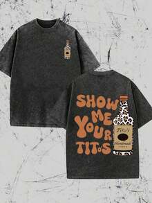 2026 Vintage Vintage Style, Tito's Vodka Enthusiast, Leopard Print Elements, SHOW ME YOU TITOS Humorous Text Memes, Washed Double-Sided Printed Vintage T-Shirt..…. Retro Loose T-Shirt, Men's Casual Style T-Shirt, Machine Washable And Washable Old T-Shirt; Cool Design Pattern T-Shirt, Durable And Comfortable Fabric, Street Fashion Sense, A Must-Have For Street Style Enthusiasts, Top-Level Sportswear, Suitable For Daily Commuting, Dating, Leisure Matching, Suitable For Holiday Gift Giving, The First Choice For Gift Giving. Loose And Comfortable Tops, Summer Tops, Summer Outfits For Womer, Summer , Summer Clothes, Shirts, Vacation Outfits Women, Tops For Women, Spring Outfits For Women, Blusas Bonitas De Mujer, , Top, Western Outfits For Womer, Cute Tops, White Tops, Going Out Tops Women, Shirts For Woman, Y2k, Crop Top, White Tor, Casual Streetwear, Summer Oversized Tee, Loose Fit T Shirt, Vintage Graphic Tee, Retro Street Style, Soft Cotton Top, Breathable Summer Tee, Drop Shoul - Black - View 9