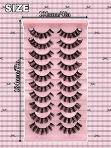 Fluffy False Eyelashes, Natural & Thick, Full Strip Style, Easy To Apply, Voluminous & Full, Essential Item To Create Perfect Makeup Look. - Black - View 6