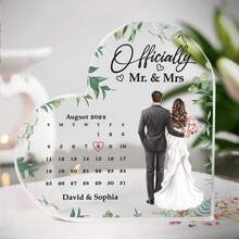 1件定制照片情侣结婚周年纪念亚克力心形牌匾,个性化竖款长方形亚克力牌匾,送给父母的结婚周年纪念礼物,个性化周年纪念礼物,结婚周年纪念礼品,送给妻子或丈夫的礼物 - 适合所有人的最佳个性化礼物,家居装饰客厅,周年纪念牌匾,结婚周年纪念牌匾,送给情侣的最佳个性化礼物,送给妻子或丈夫的理想周年纪念礼物。 - F-婚禮人物紀念卡磚 - 查看 6