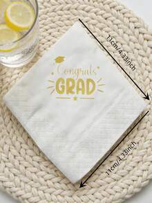 2026 Graduation Napkins, Graduation Party Table Decor, You Did It Graduation Decorative Napkins, Party Supplies - Multicolor - View 3