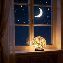 Solar Glass Ball LED Garden Light , IP65, Polished, Semi-Recessed, Decorative Path Light For Patio, Lawn And Garden, With Multiple Components.Halloween Decorations.Halloween Lights, Solar Garden Lights Outdoor, Halloween Outdoor Decorations - warm - 查看 20