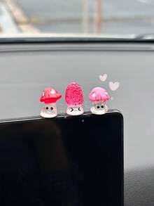 6件套蘑菇汽车装饰品，可爱发光小蘑菇摆件，治愈系汽车内饰配件 - A - 查看 2
