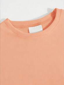 2026年新款女士純色圓領衛衣，100%棉質上衣適合春季出遊穿搭，日常休閒女裝，街頭服飾，外出度假，shamrock，four leaf clover，leprechaun,sudaderas de mujer，sudaderas de mujer invierno，ropa invierno deujter， polar，streetwear，leopardo，hoodie，oberteile damen，graphic tees women， casual，geschenke，noistamujer - 橘色 - 查看 4