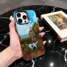 Funda para Teléfono S-Sharp H-Hunter Hunting D-Dog para iPhone 17, 16, 15, 14, 13, 12, 11 Plus, Pro Max, Colorida, Plateada y Negra - Verde - Ver 2