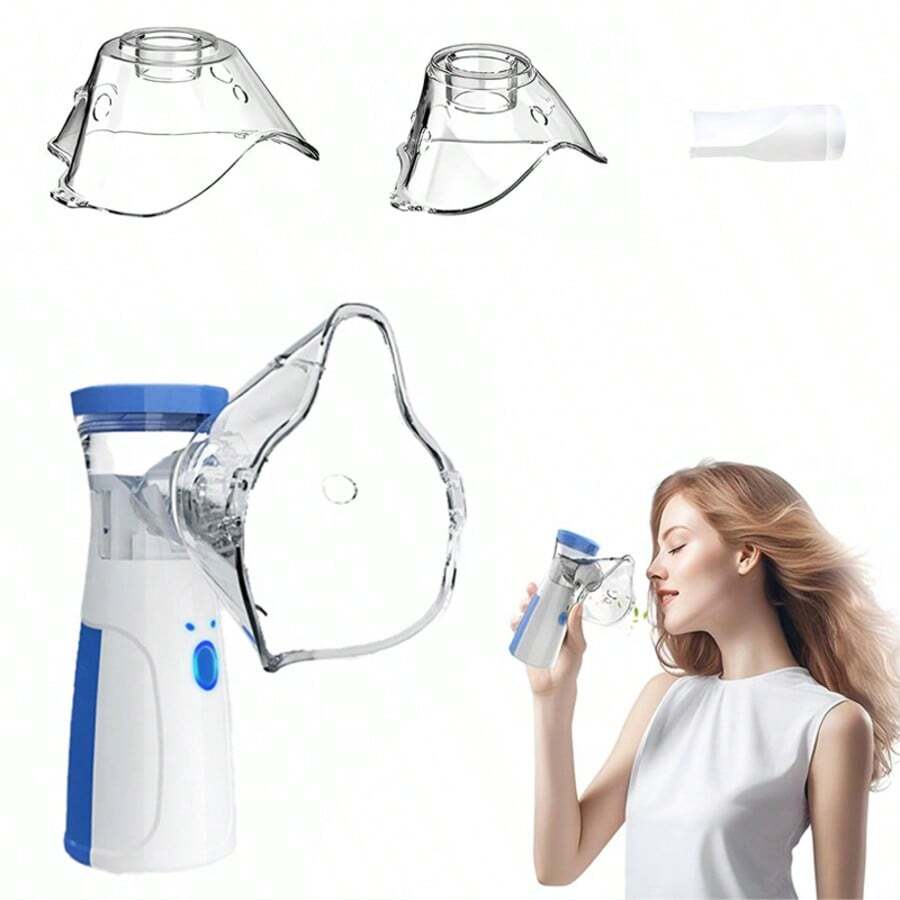 Portable Mesh Nebulizer, Suitable For Adults And Children, USB Rechargeable Inhaler With Adjustable Nebulization, Comes With Respiratory Care Mask