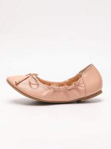 Casual Bow Ballet Flats – Soft Resilient Insole, Comfortable Foot-Hugging Design - Bụi hồng - Xem 5