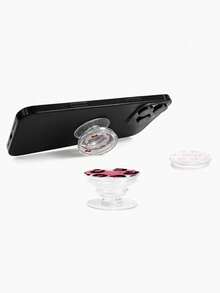 Lindo elemento de lazo plegable y extensible con estampado Kawaii, soporte y agarre para teléfono, con patrones de lazo/cereza/lirio. Soporte de teléfono compatible con iPhone y Android. Regalo para cumpleaños, familia y amigos. Accesorios de teléfono, regalo del Día de la Madre - Multicolor - Ver 4