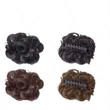 Kẹp tóc búi tự nhiên, kẹp tạo búi tóc kiểu scrunchie, kẹp tóc búi rối, kẹp tóc hình vòng chịu nhiệt HA2723, thích hợp cho mùa hè, kỳ nghỉ, du lịch. - Nhiều màu - Xem 6