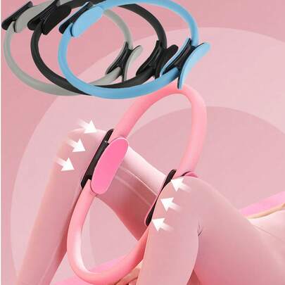1pc Yoga Pilates Resistance Band, Home Stretching Fitness Equipment, Elastic Fitness Ring, Assist Stretch Leg Shaping Weight Loss, Strength Training Yoga Gear, Pilates Ring, Yoga Circle, Pelvic Floor Muscle Magic Ring, Slim Legs & Waist